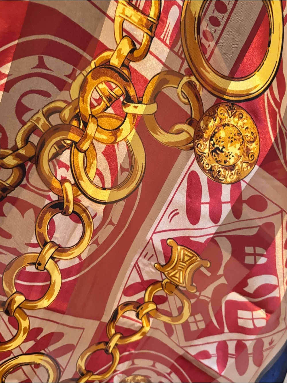 Vintage Chain Print Scarf - Picture 6 of 10